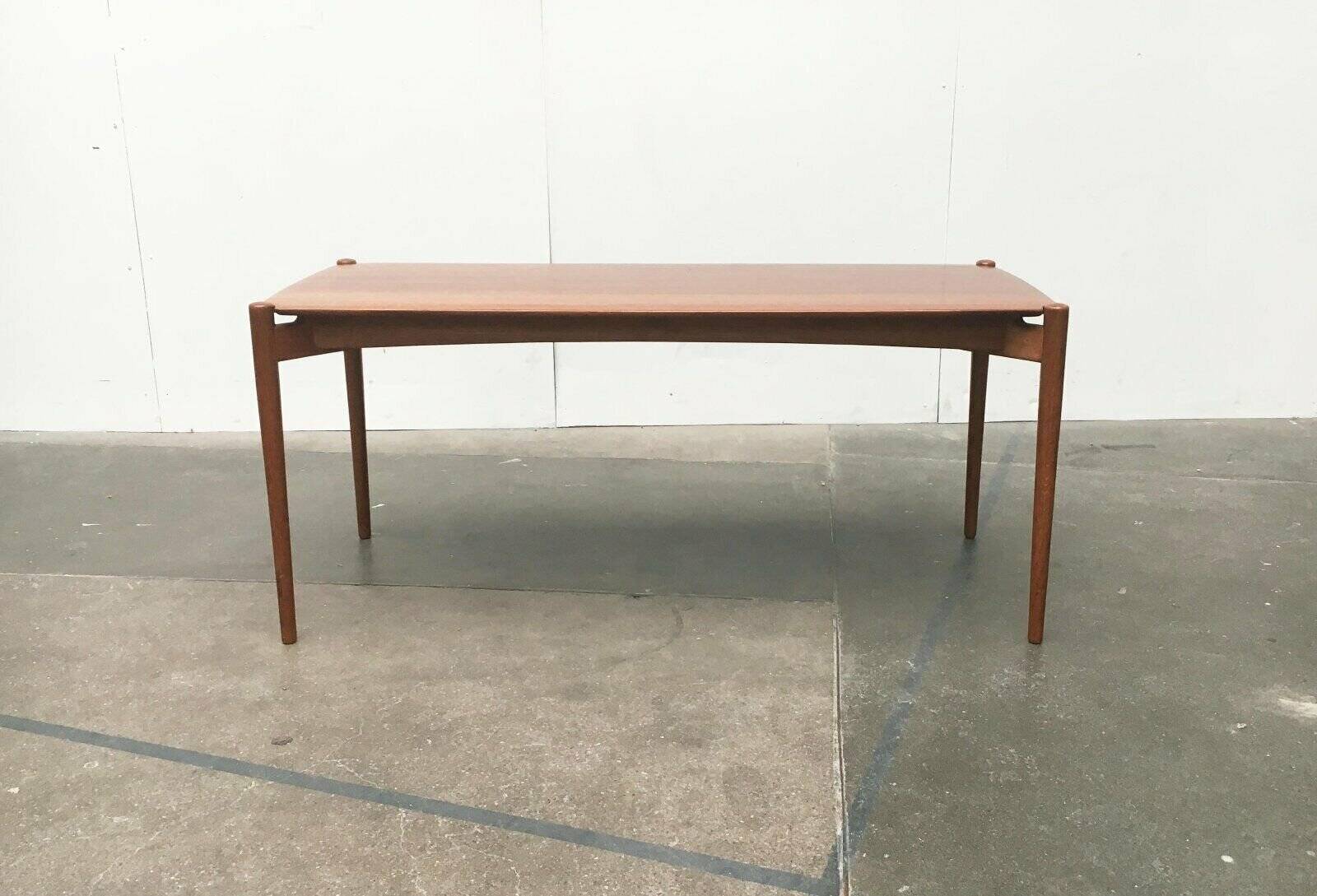 Mid-Century German coffee table series 400 in teak by Hartmut Lohmeyer for Wilkhahn, 1950s.