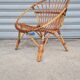 Rattan shell armchair 1960