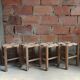 Set of 4 authentic wooden stools