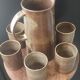 Ceramic workshop service in stoneware signed by karoly balogh.