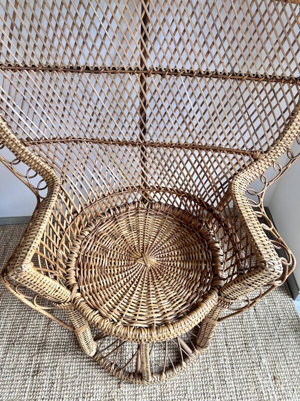 Fauteuil Emmanuelle en rotin