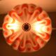 1960s brusel style pendant lamp, designed by J. Junek, Zukov, Czechoslovakia
