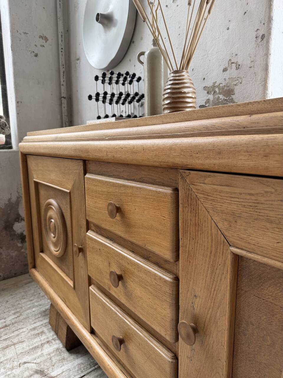 Enfilade storage unit oak Art Deco 1940 Dudouyt