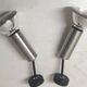 Wall lights - duo of articulated spots in chrome and black metal - 1970s