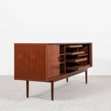 Midcentury Danish sideboard in teak with tambour doors by Løvig 1960s