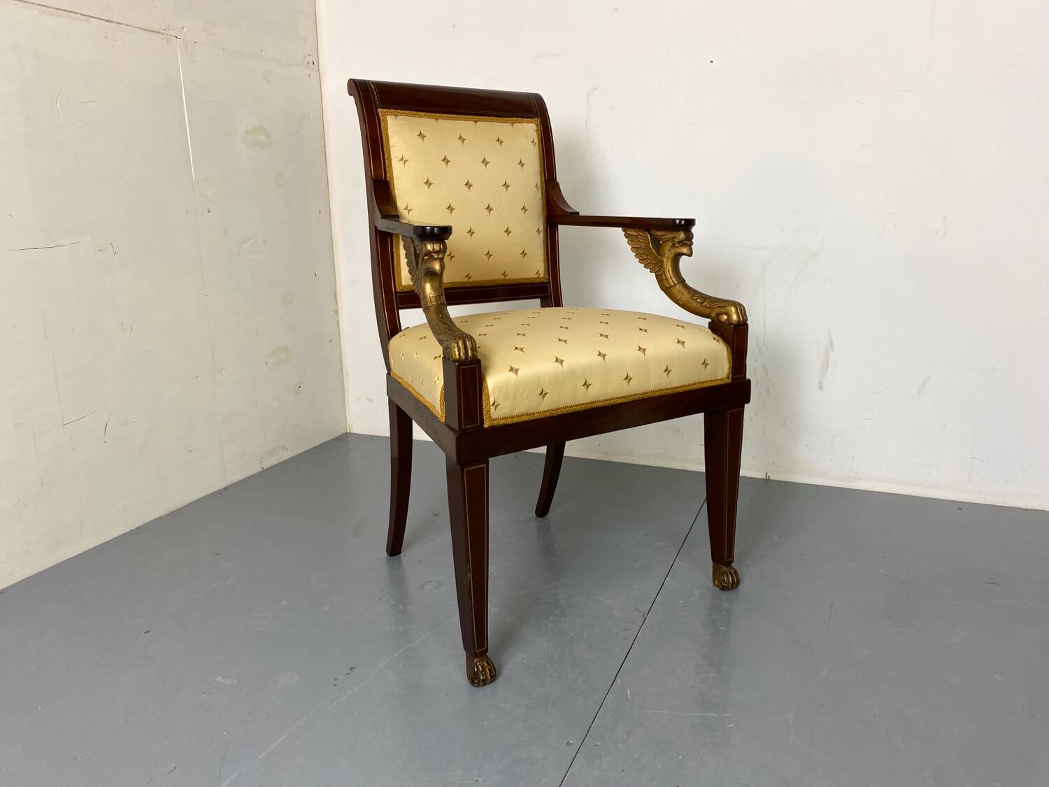 Fauteuil haut Empire français ancien