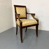 Fauteuil haut Empire français ancien