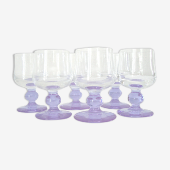 Suite of 6 alcohol glasses