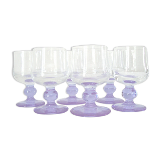 Suite of 6 alcohol glasses
