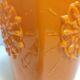 Orange Encased Hand-Blown Glass Flower Vase, Empoli, Italy