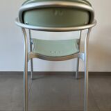 4 chaises chrome/vert