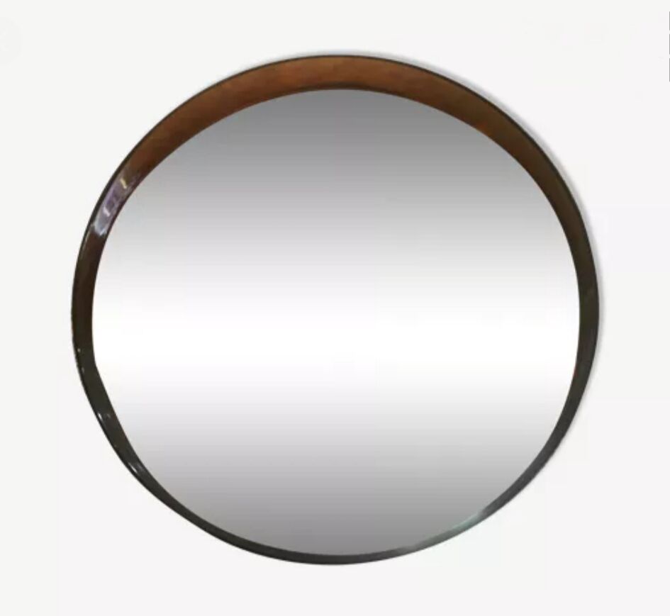 Vintage round wall mirror Syla 710, France 1970