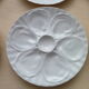Set of 6 plates with oysters in white porcelain "L'Hirondelle "