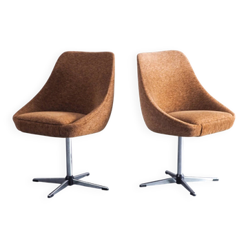 Set of 2 mid-century modern cocktail chairs