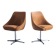 Set of 2 mid-century modern cocktail chairs