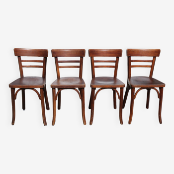 4 baumann n°29 dark beech chairs
