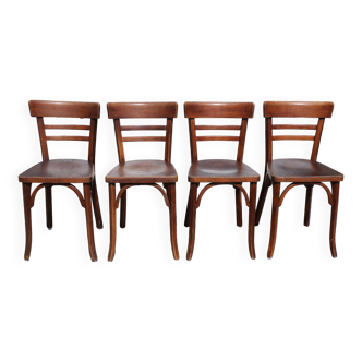 4 chaises baumann n°29 hêtre foncé