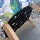 Contemporary ALC frog chair, reupholstered in watercolour floral fabric.