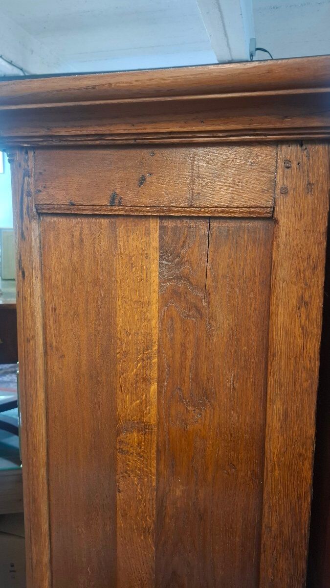Solid oak wardrobe 19th century