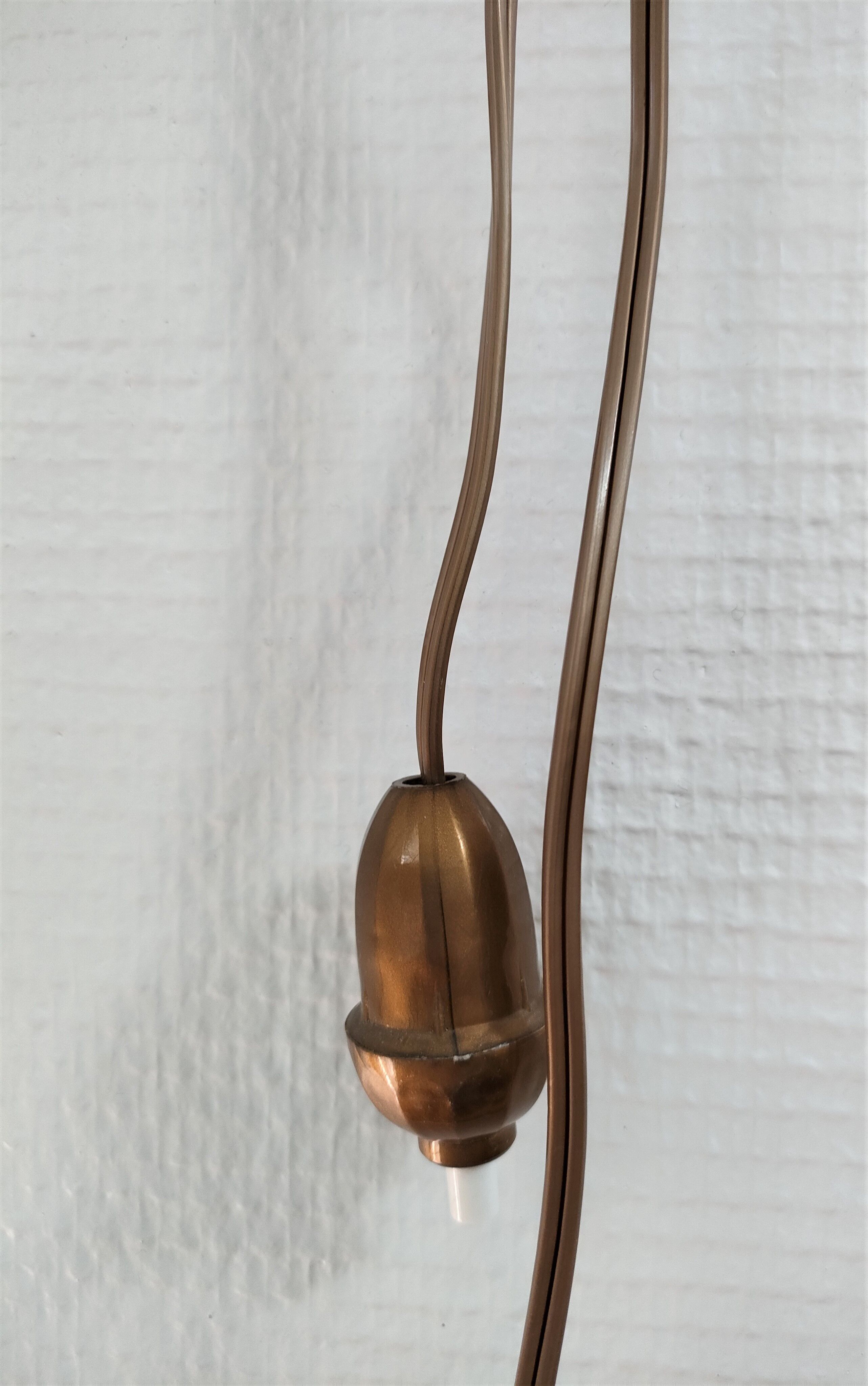Art Deco wall lamp bronze silver patina and frosted glass