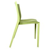 Philippe Starck, set of 8 French green chairs, design Slick XO