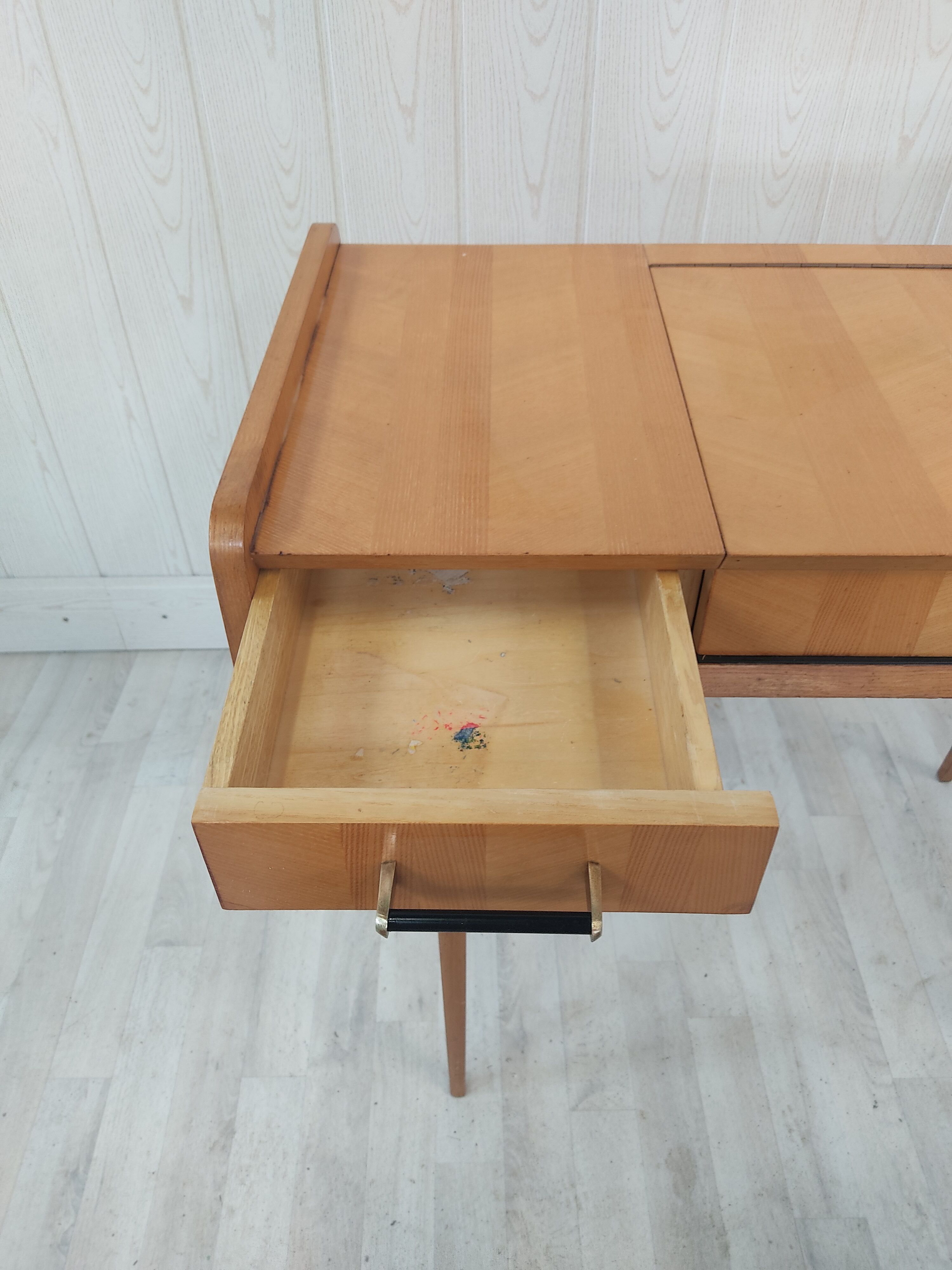 Console coiffeuse vintage pieds compas