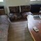 2 armchairs bamboo fabric