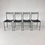 Set of 4 Postmodern Italian Dining Chairs, 1980s