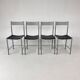 Set of 4 Postmodern Italian Dining Chairs, 1980s