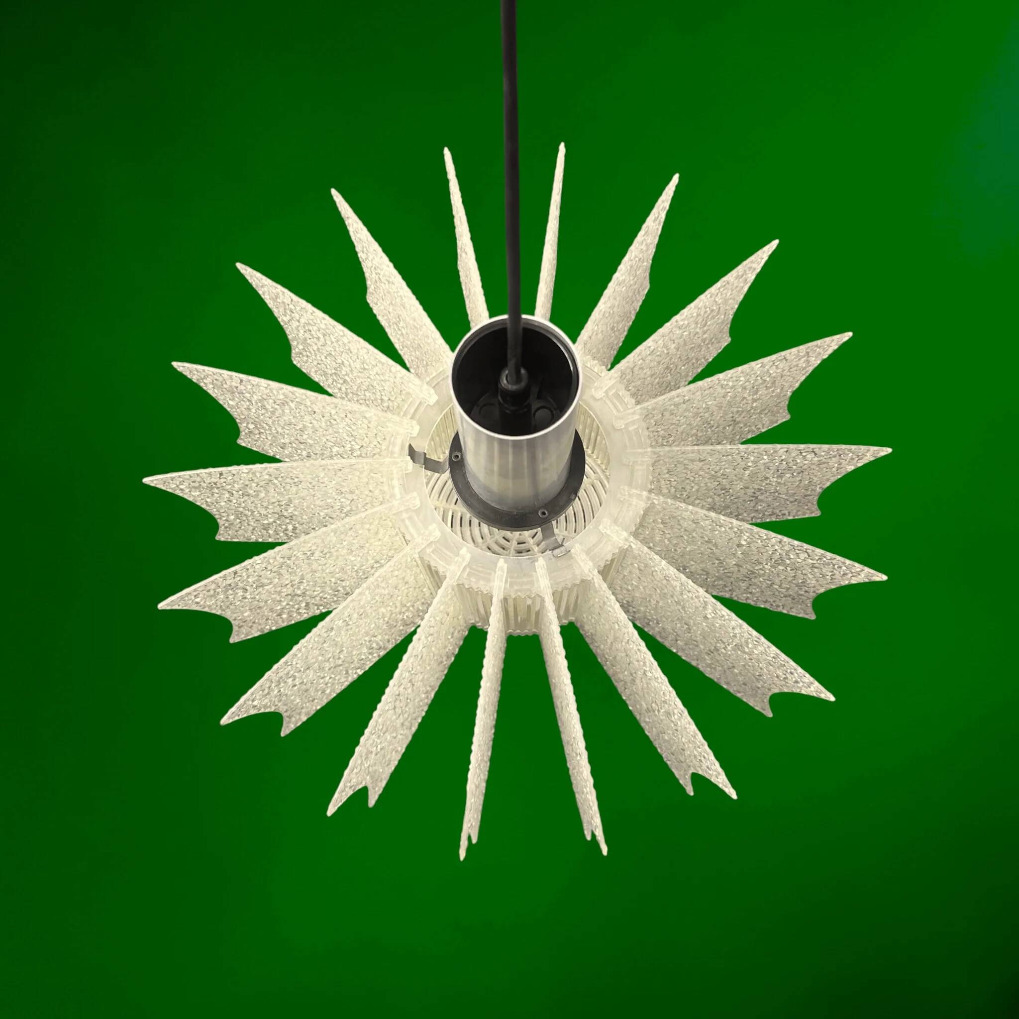 German suspension Space Age in textured aluminium and plastic – 1970s