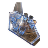 Carafe, glasses, tray