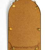 Metall wall mirror and matching shelf gold plated plated by Banci Firenze