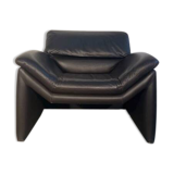 Hans kaufeld black leather armchair