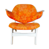 Fauteuil danois de Carl Edward Matthes scandinave vintage années 50/60 orange