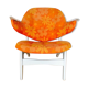 Fauteuil danois de Carl Edward Matthes scandinave vintage années 50/60 orange