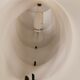 Danish conch, snail shell hanging lamp from the 80s, made of hard ABS plastic.