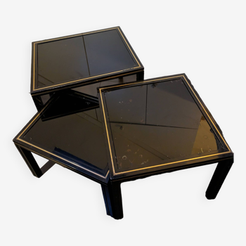 Black stone vandel nesting table