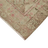 Hand-knotted one-of-a-kind turkish beige runner rug 82 cm x 340 cm