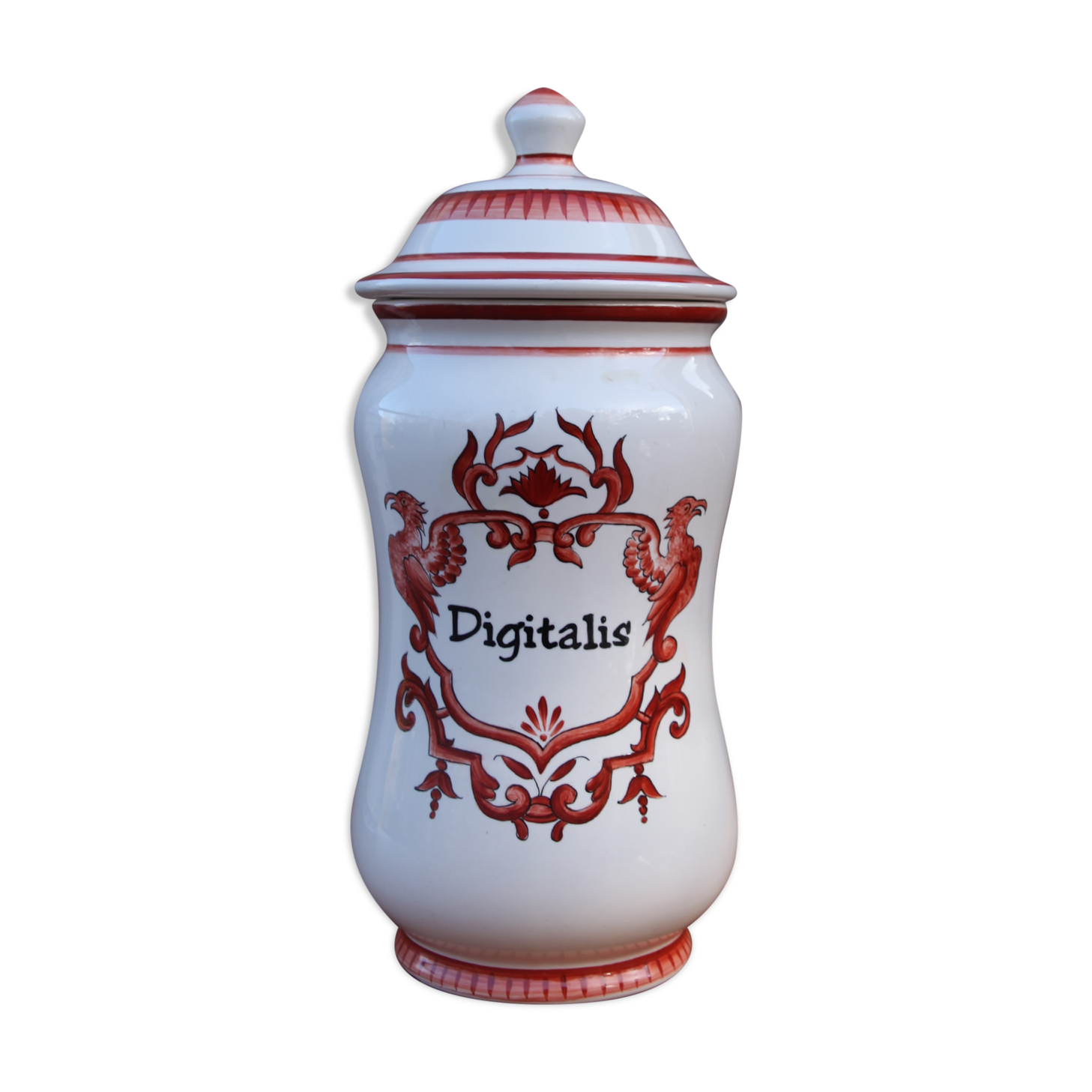 Pharmacy jar or porcelain apothecary jar