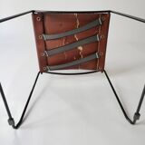 Stacking Chairs by Giandomenico Belotti for Alias, 1980s in leather