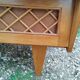 Commode en rotin ancien vintage pieds compas