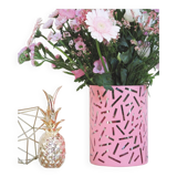Vase en verre et peinture acrilyque