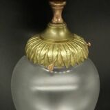 Louis XV style pointed ceiling light/suspension - bronze & glass