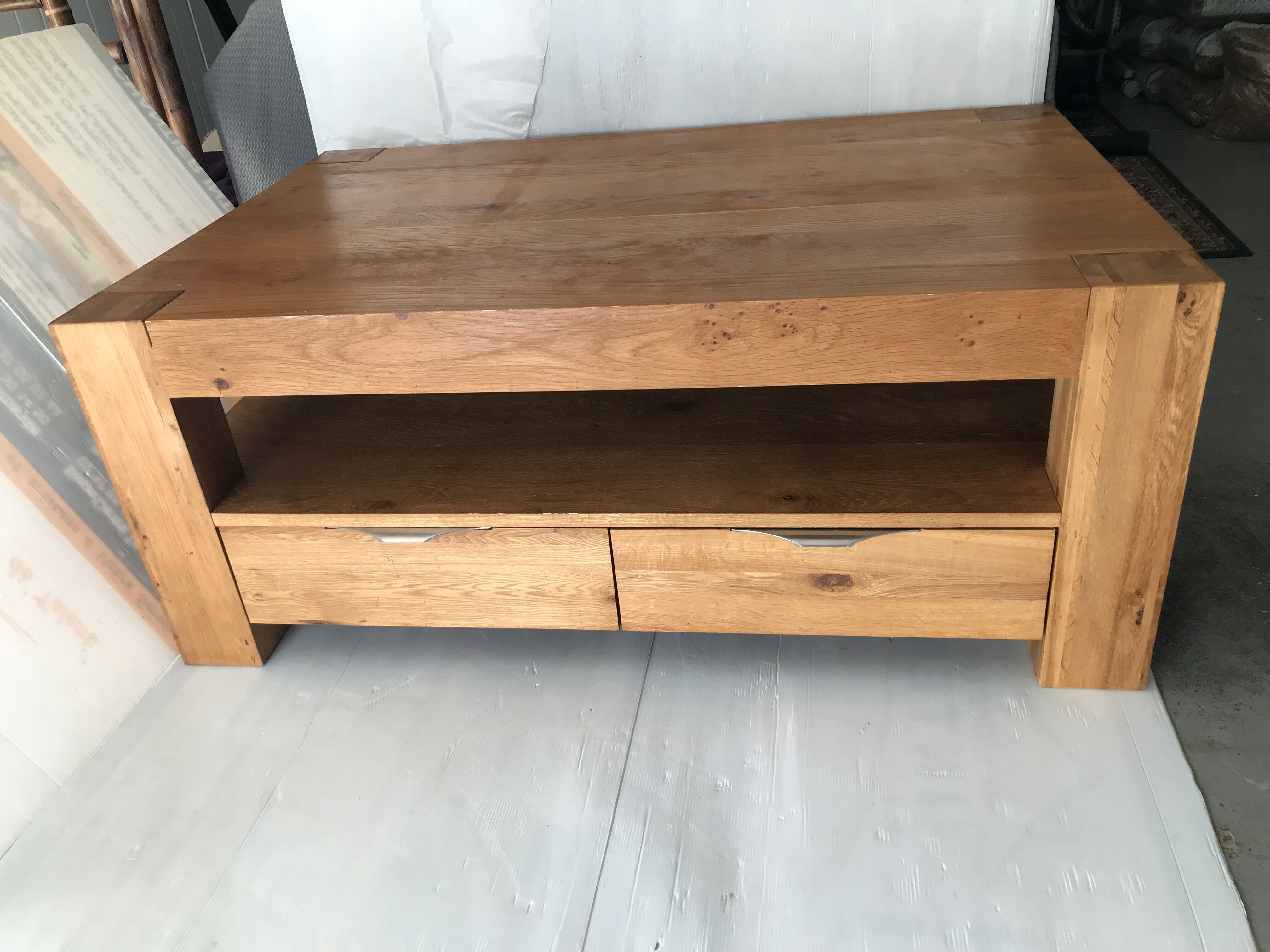 Drop table, solid wood tv cabinet