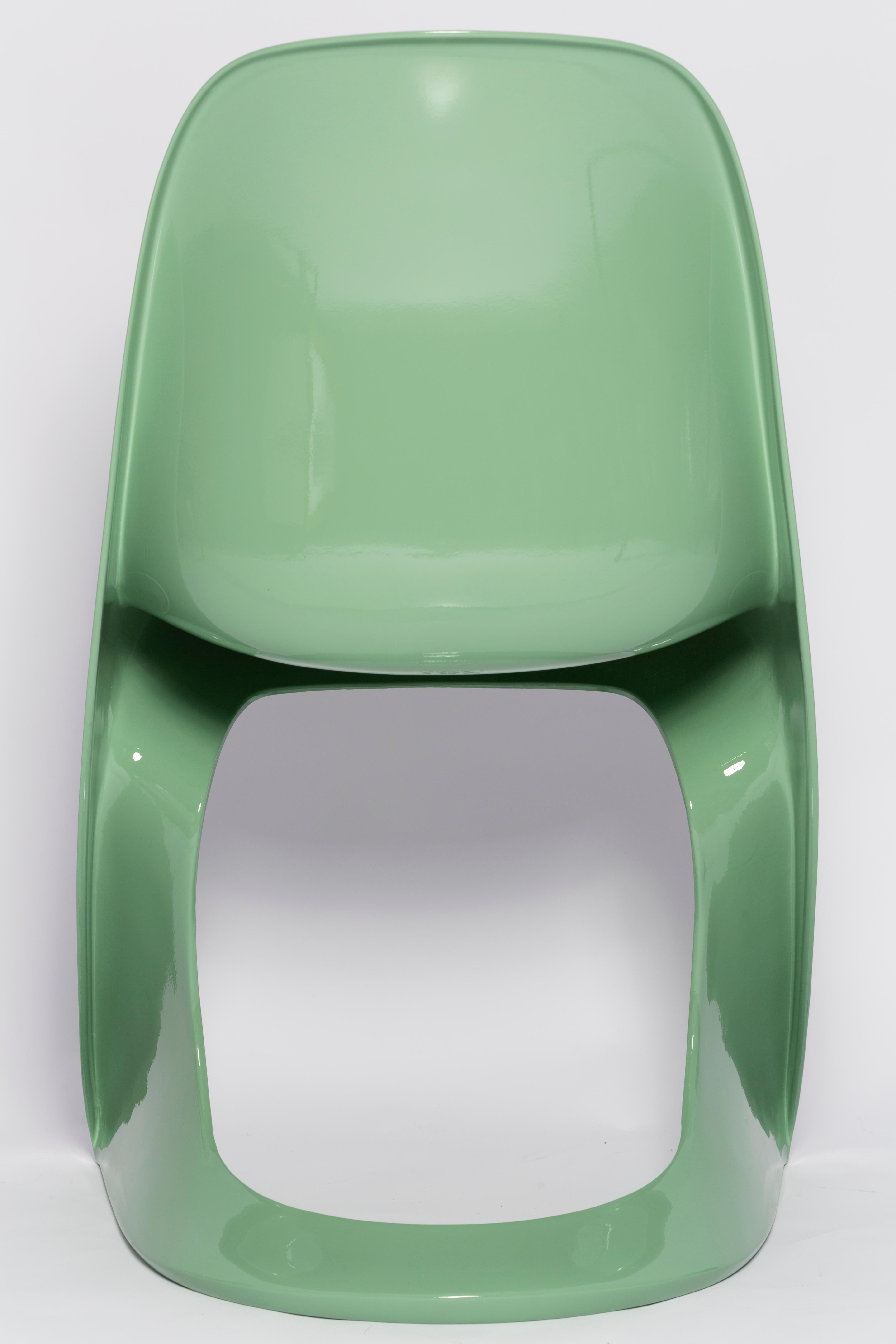 Mid-century Casalino chair in jade green, Alexander Begge, Casala, Germany 1970s.