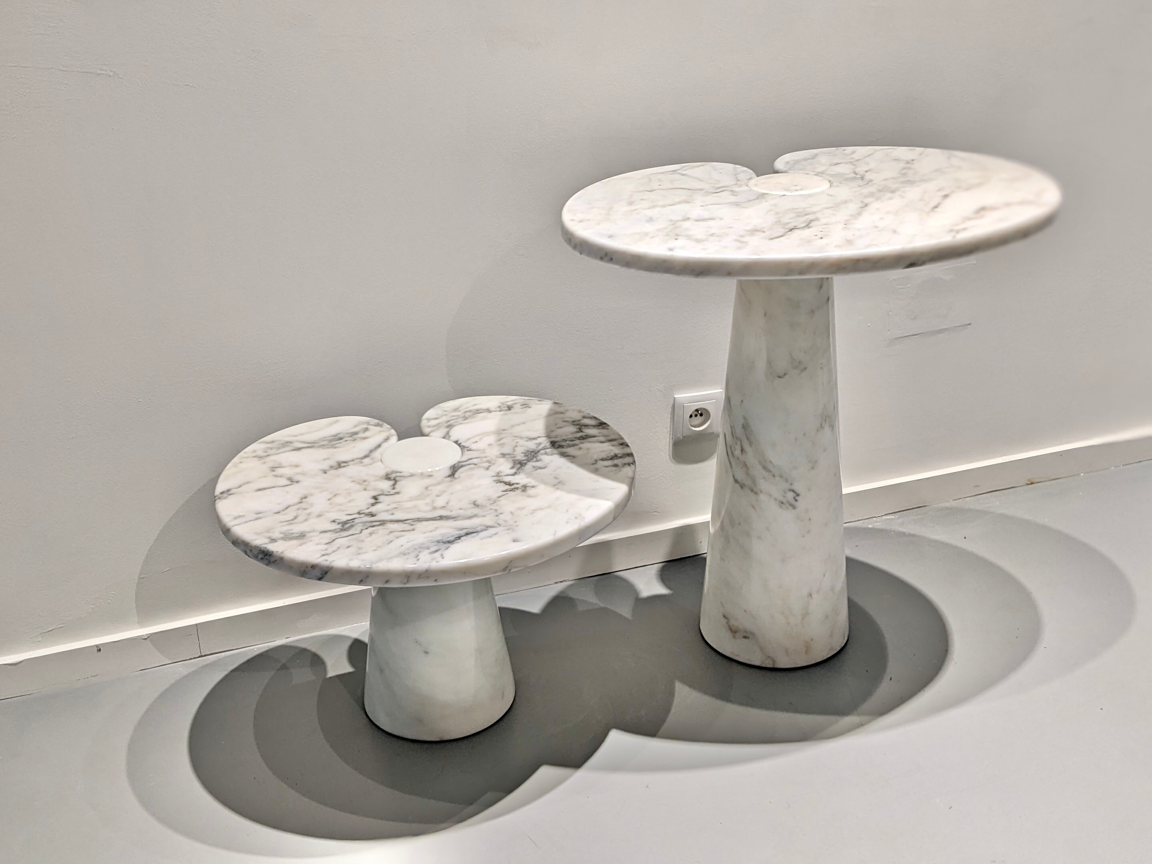 Pair of tables "Eros" by Angelo Mangiarotti for Skipper