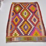 Small Oushak Multicolour Kilim Rug sk 1677