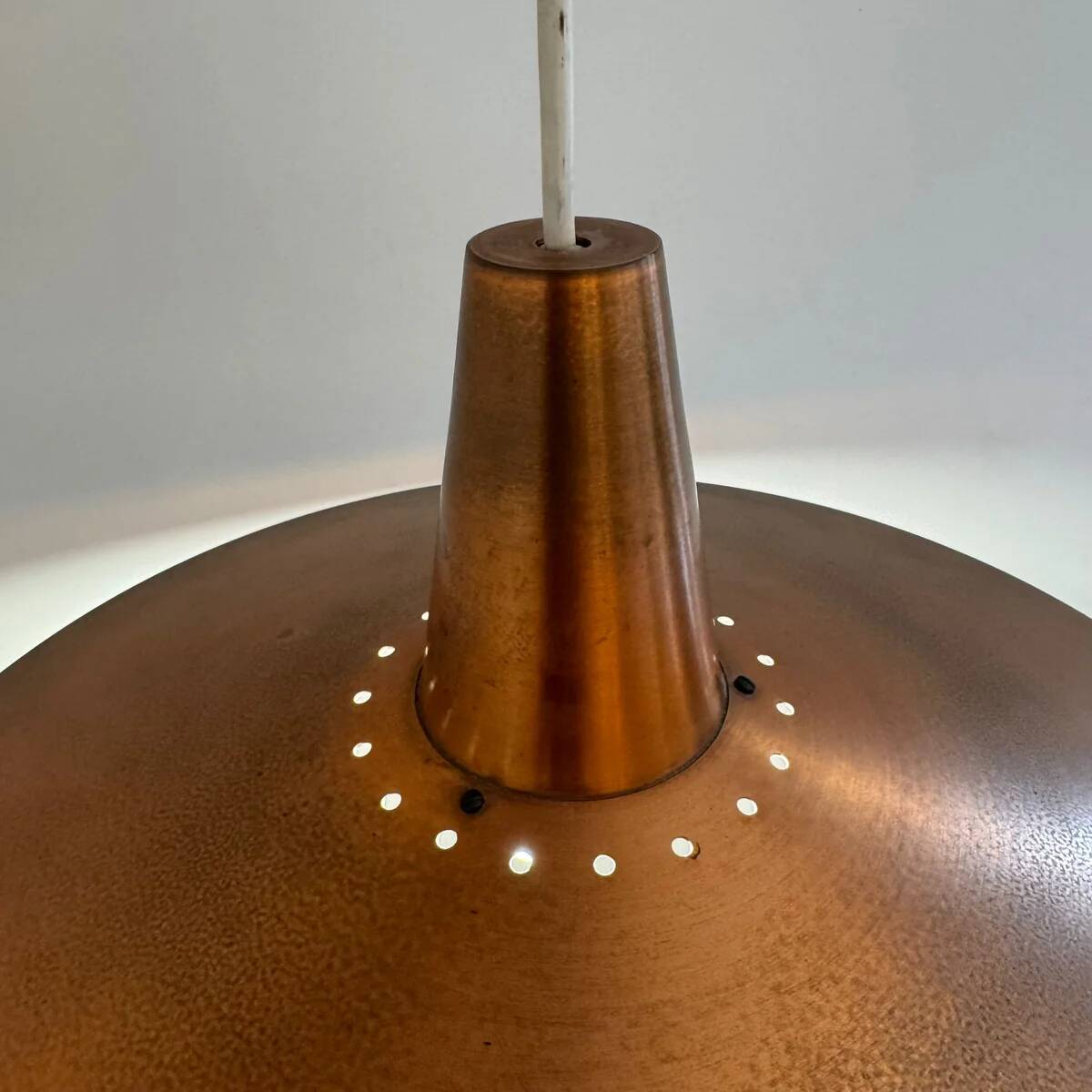 Metal pendant light, Denmark 1960