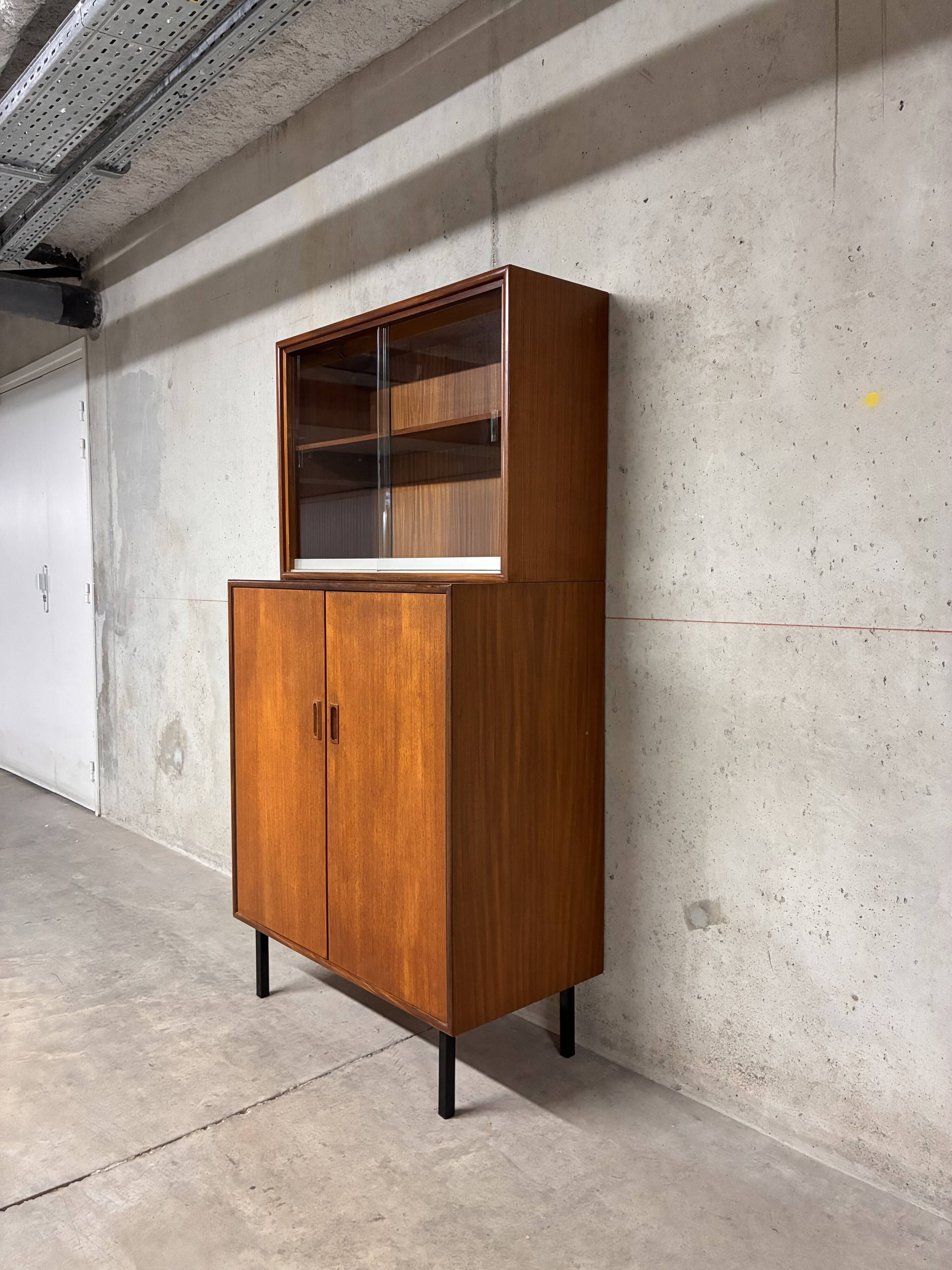 Teak display cabinet Formula Meubelen Kempkes vintage 1960s