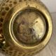 Brass cache pot Villedieu with chestnut decoration